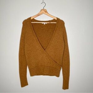 Madewell | Wrap front pullover v-neck sweater coziest yarn size xsmall